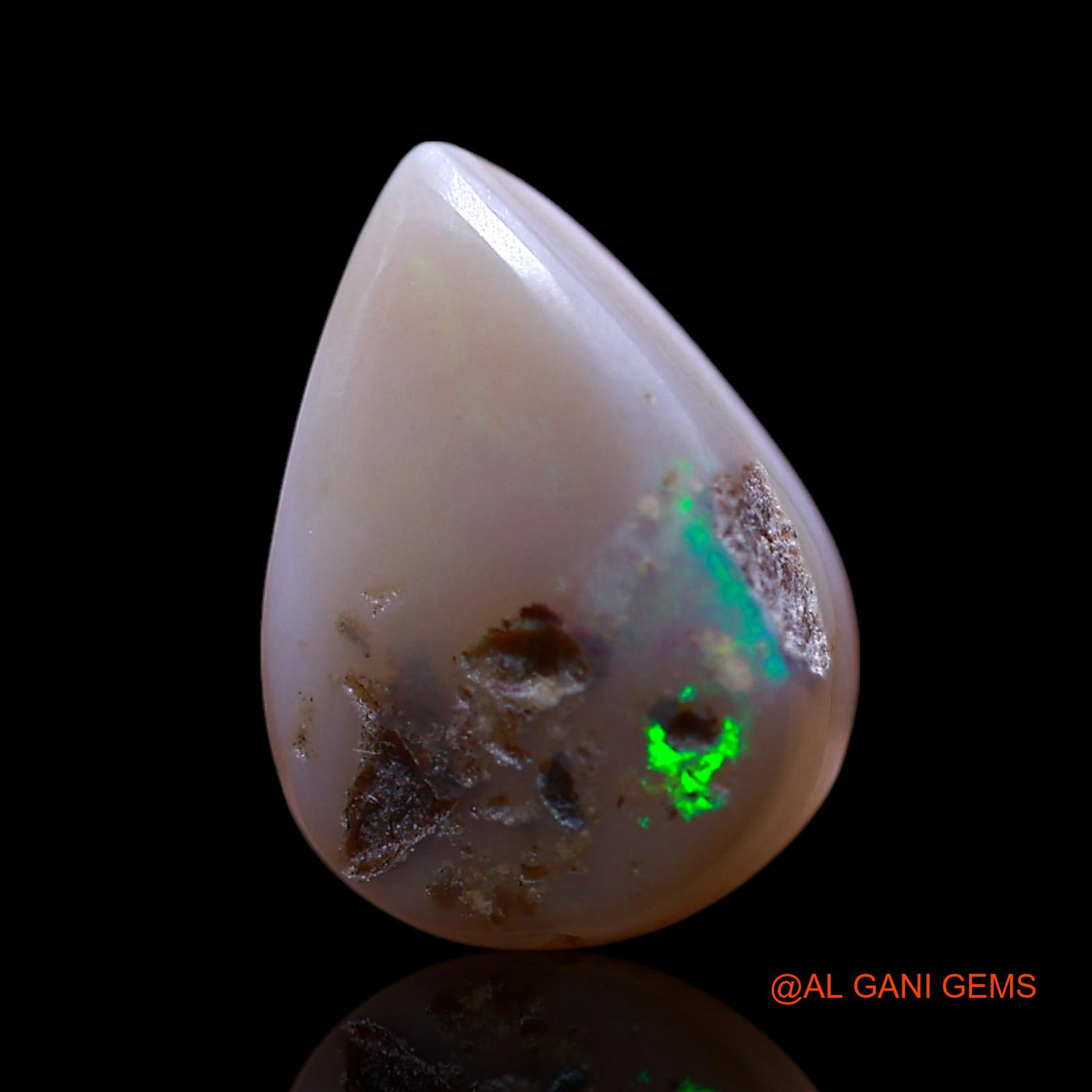 4.00 Cts Unheated Australian Fire Opal Loose Gemstone Pear Cabochon Natural 13x9x6 mm AG-703