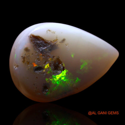 4.00 Cts Unheated Australian Fire Opal Loose Gemstone Pear Cabochon Natural 13x9x6 mm AG-703