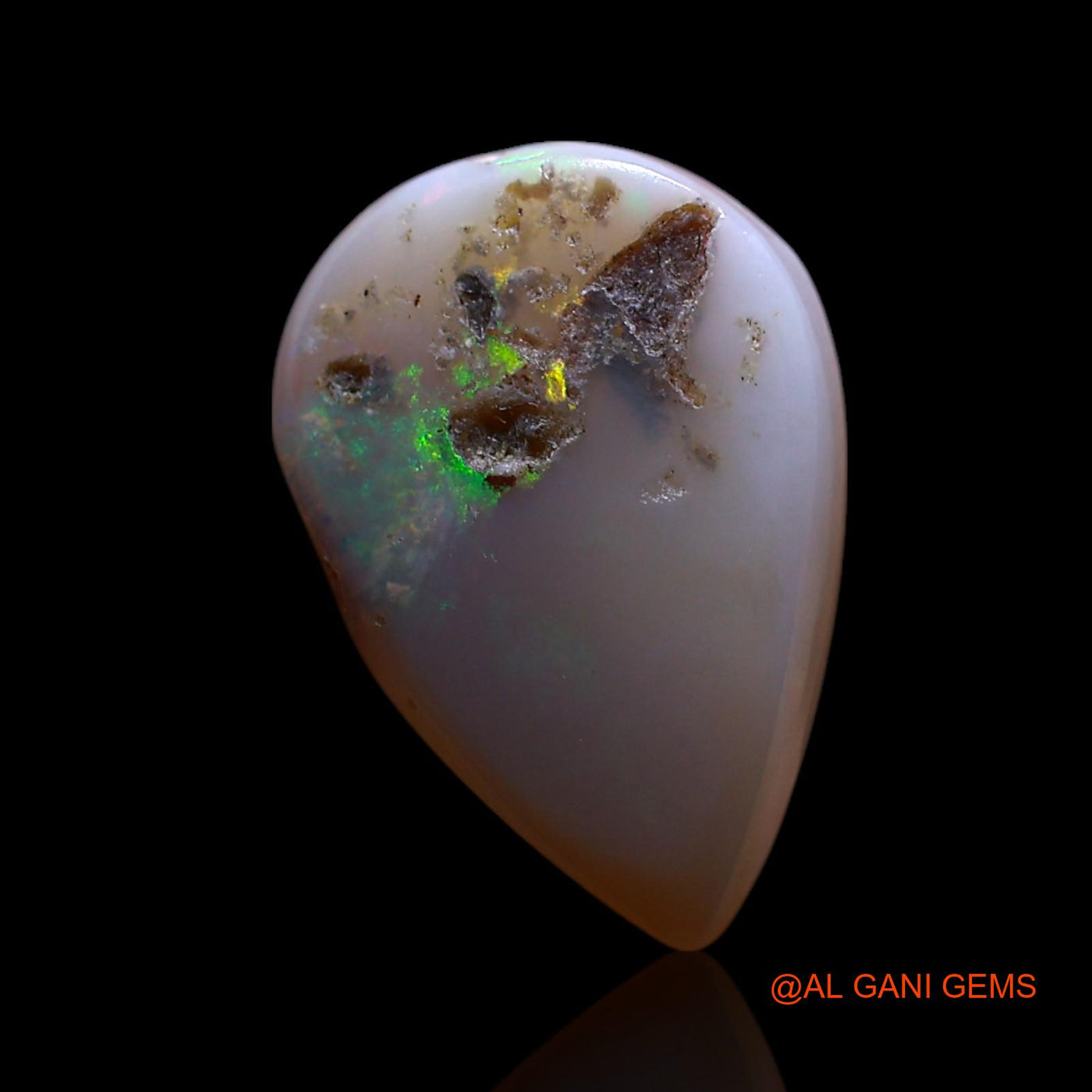 4.00 Cts Unheated Australian Fire Opal Loose Gemstone Pear Cabochon Natural 13x9x6 mm AG-703