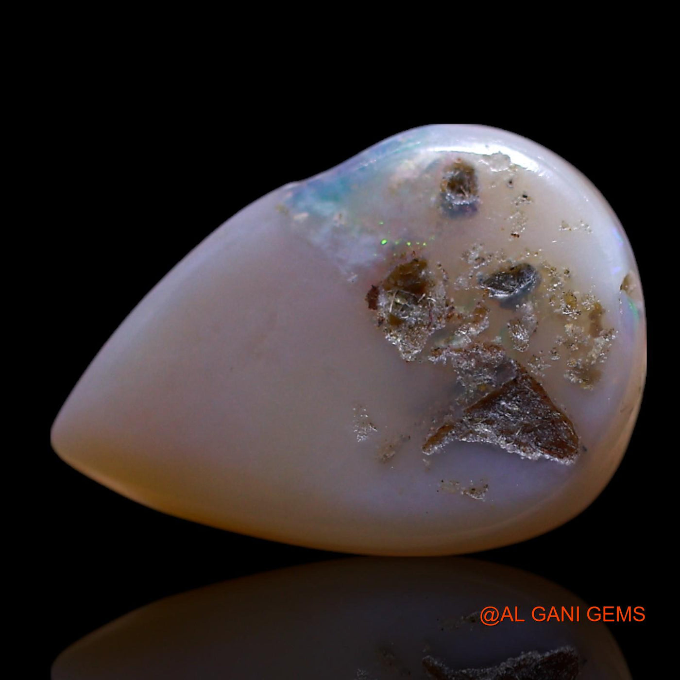 4.00 Cts Unheated Australian Fire Opal Loose Gemstone Pear Cabochon Natural 13x9x6 mm AG-703