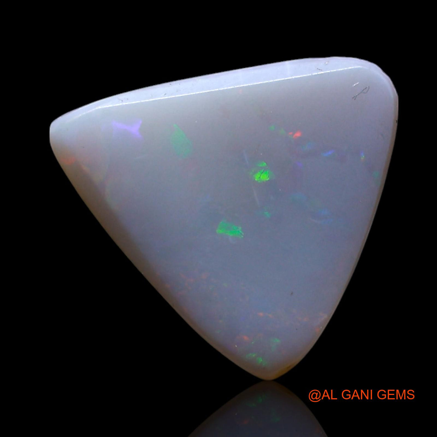 Natural Untreated Fire Opal Loose Gemstone Trillion Cabochon From Australia 1.00 Cts 11x10x2 mm AG-706