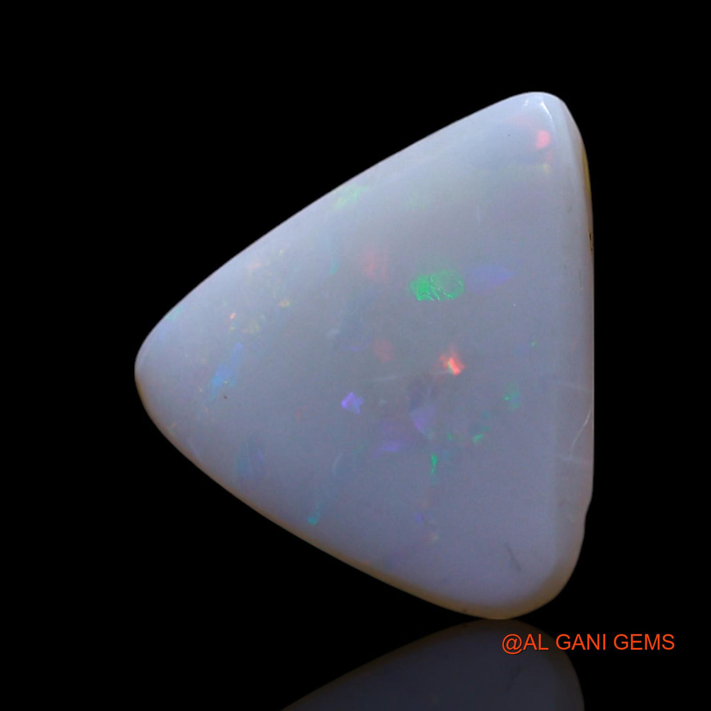 Natural Untreated Fire Opal Loose Gemstone Trillion Cabochon From Australia 1.00 Cts 11x10x2 mm AG-706