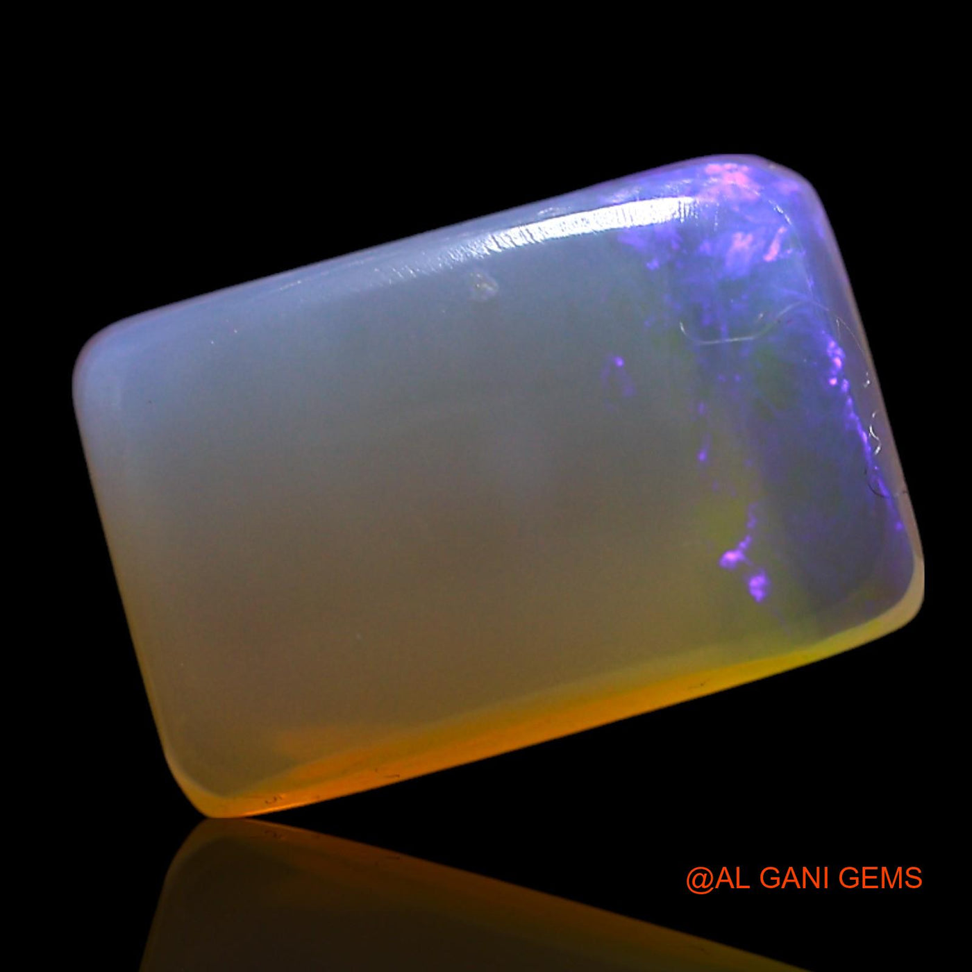 2.00 Cts Natural Australian Fire Opal Loose Gemstone Square Cabochon 11x7x4 mm AG-707