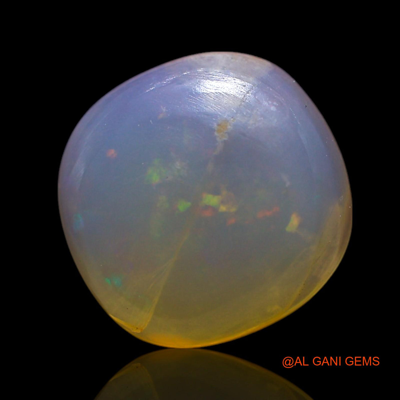 Natural Untreated Fire Opal Loose Gemstone Oval Cabochon From Australia 3.00 Cts 11x10x4 mm AG-708