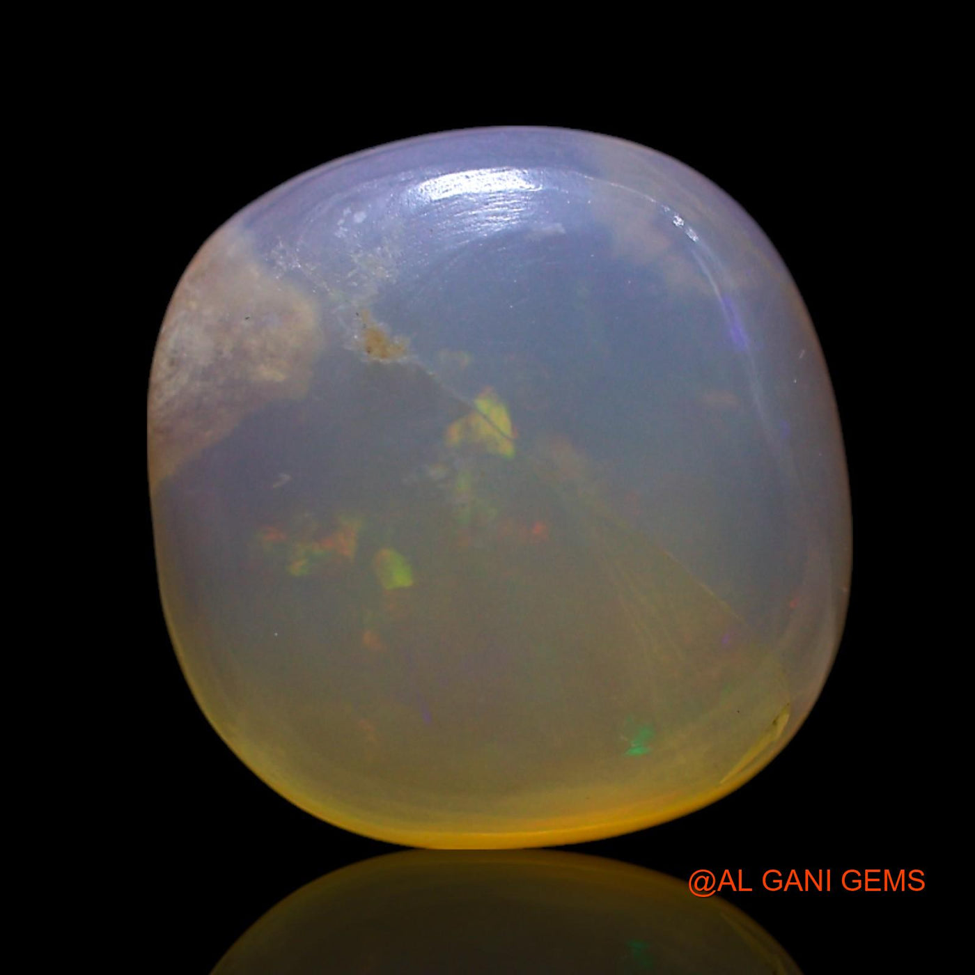 Natural Untreated Fire Opal Loose Gemstone Oval Cabochon From Australia 3.00 Cts 11x10x4 mm AG-708