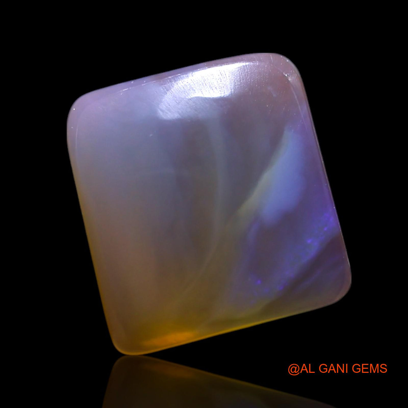 2.00 Cts Natural Australian Fire Opal Loose Gemstone Square Cabochon 10x9x3 mm AG-716