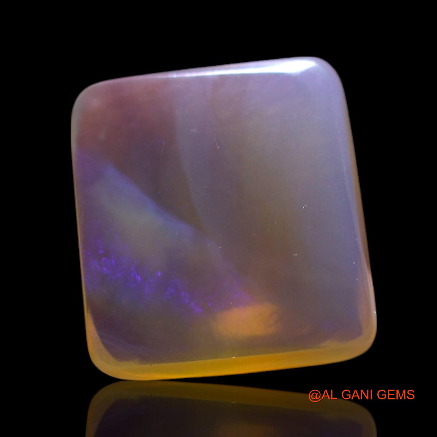 2.00 Cts Natural Australian Fire Opal Loose Gemstone Square Cabochon 10x9x3 mm AG-716
