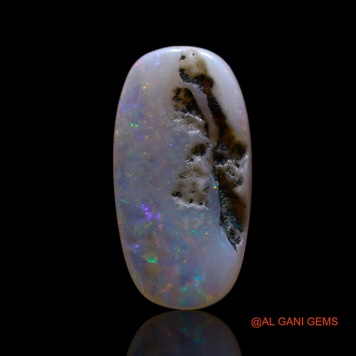 Natural Fire Opal Gemstone 2.00 Cts Loose Oval Cabochon From Australia 12x7x3 mm AG-717