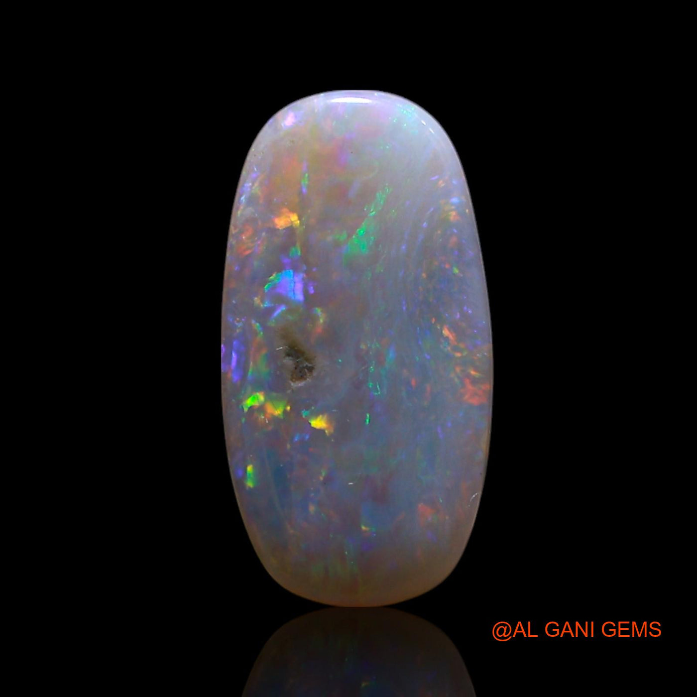 Natural Fire Opal Gemstone 2.00 Cts Loose Oval Cabochon From Australia 12x7x3 mm AG-717