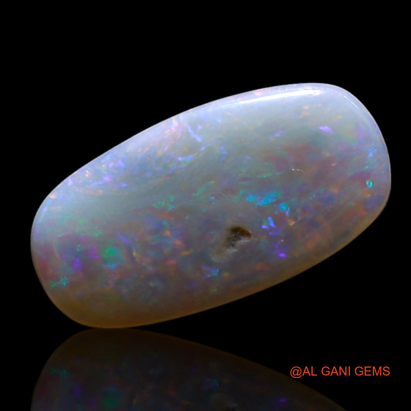 Natural Fire Opal Gemstone 2.00 Cts Loose Oval Cabochon From Australia 12x7x3 mm AG-717