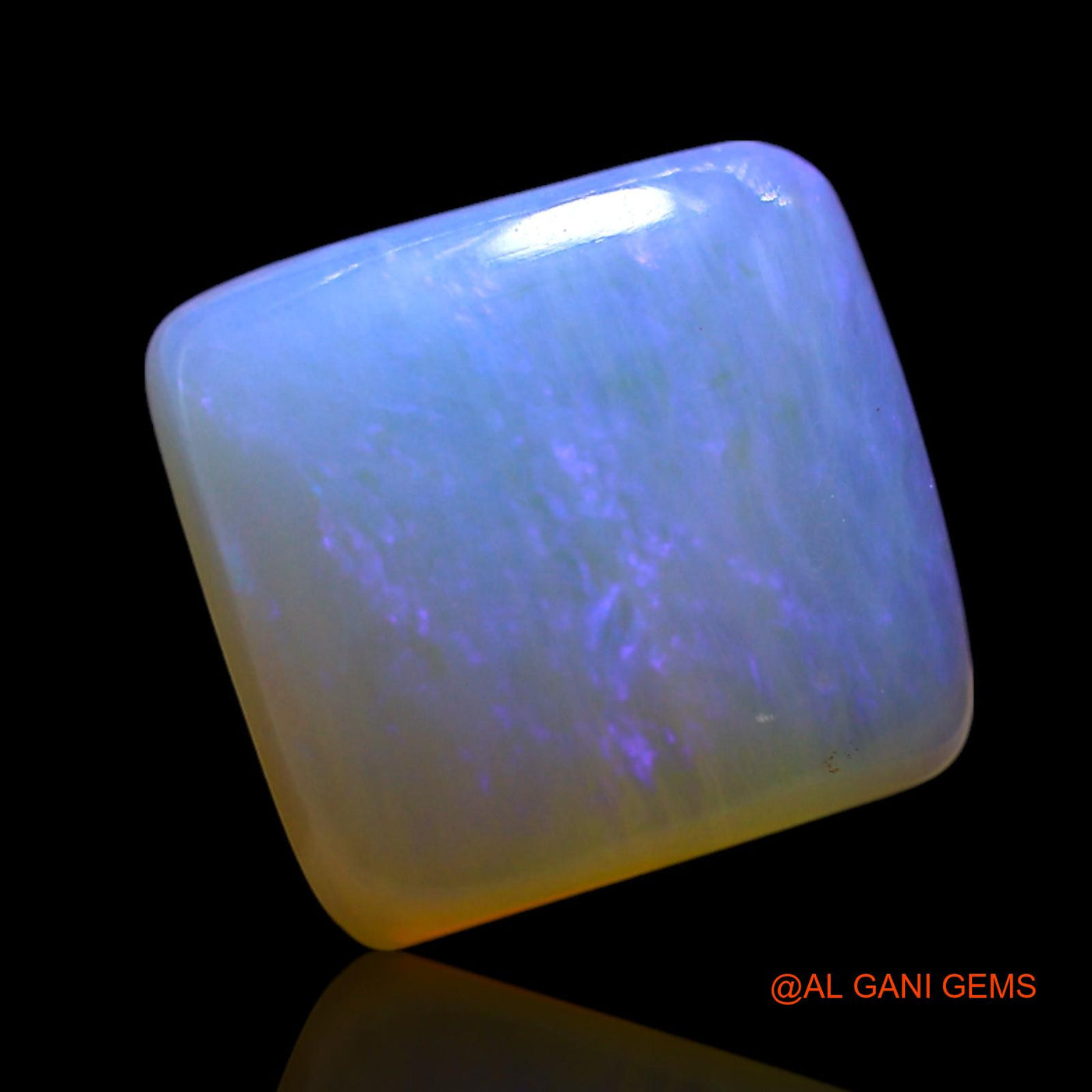 3.00 Cts Natural Australian Fire Opal Square Cabochon Loose Gemstone For Jewelry 9x9x4 mm AG-723