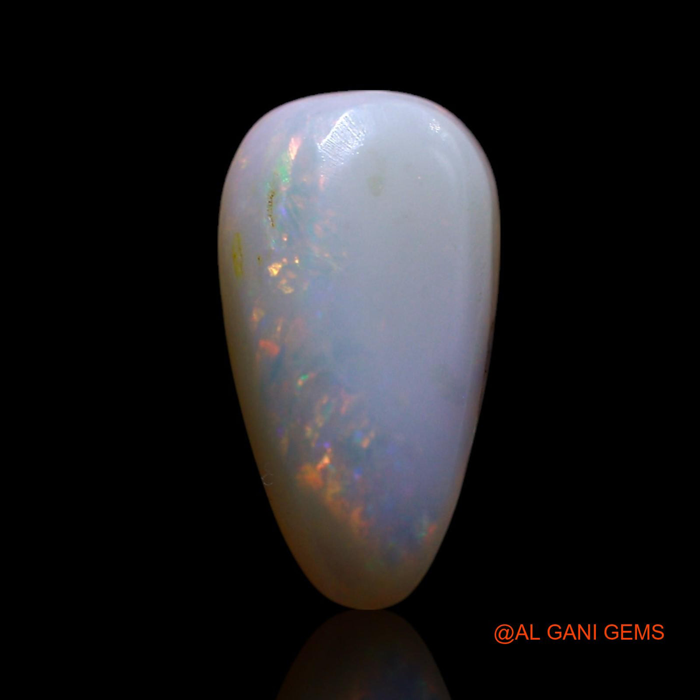 2.00 Cts Unheated Australian Fire Opal Loose Gemstone Pear Cabochon Natural 12x6x4 mm AG-724