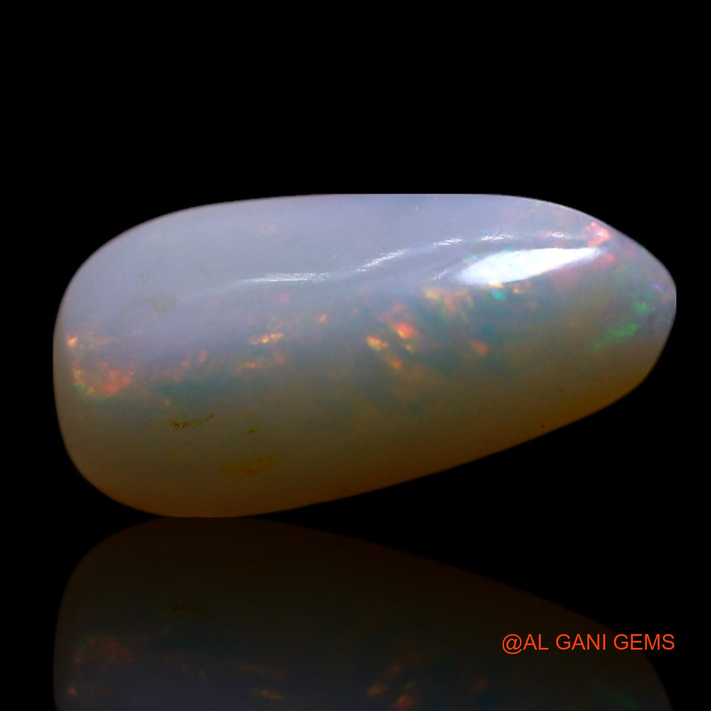 2.00 Cts Unheated Australian Fire Opal Loose Gemstone Pear Cabochon Natural 12x6x4 mm AG-724