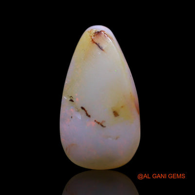 2.00 Cts Unheated Australian Fire Opal Loose Gemstone Pear Cabochon Natural 12x6x4 mm AG-724