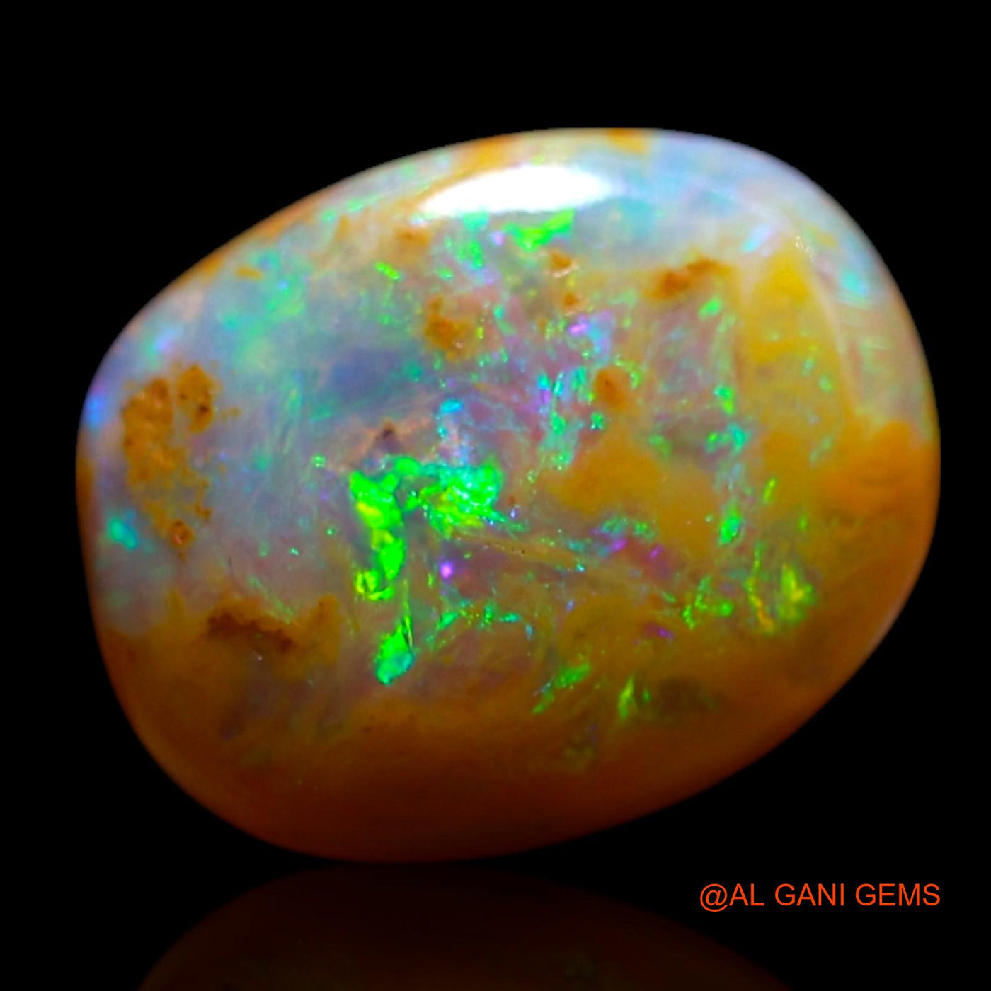 2.00 Cts Natural Australian Fire Opal Loose Gemstone Oval Cabochon 10x8x4 mm AG-725