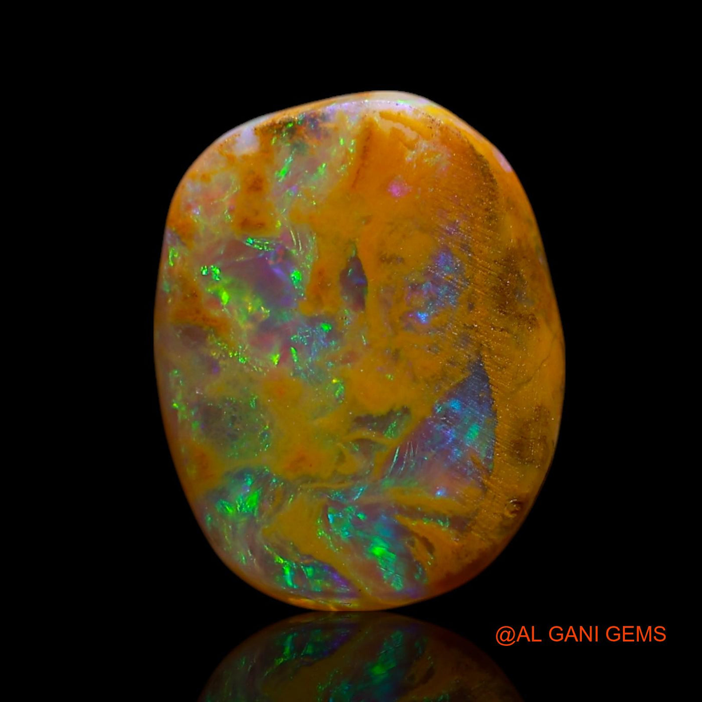2.00 Cts Natural Australian Fire Opal Loose Gemstone Oval Cabochon 10x8x4 mm AG-725