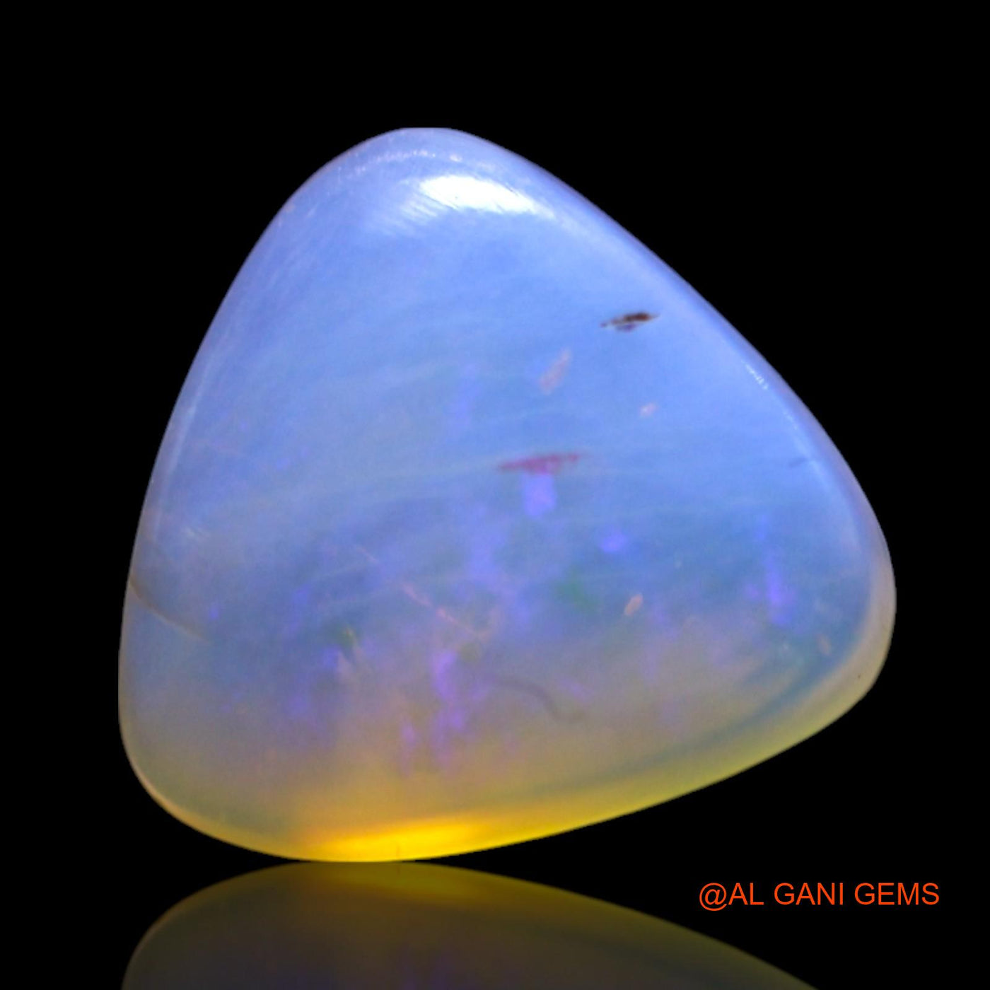 2.00 Cts Natural Australian Fire Opal Loose Gemstone Trillion Cabochon 9x9x4 mm AG-726
