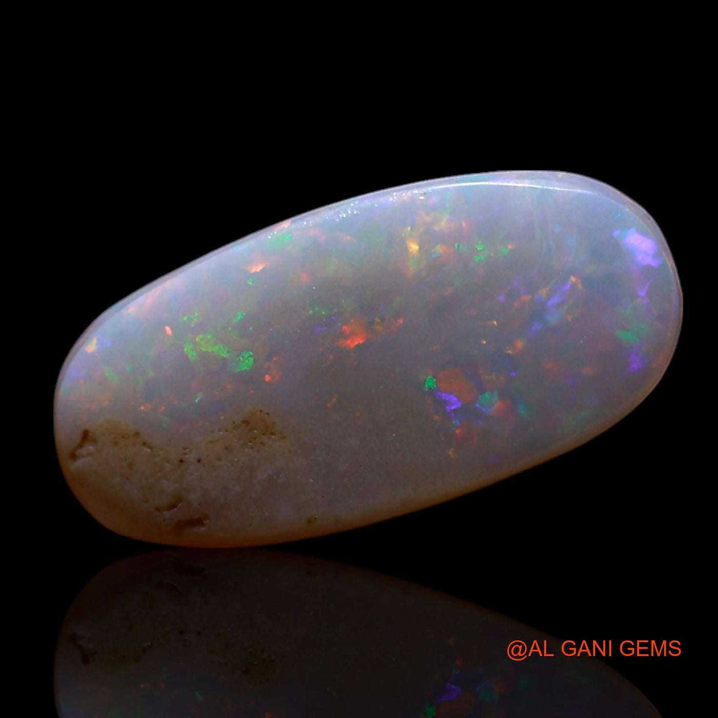 0.90 Cts Natural Australian Fire Opal Loose Gemstone Oval Cabochon 12x6x1 mm AG-732