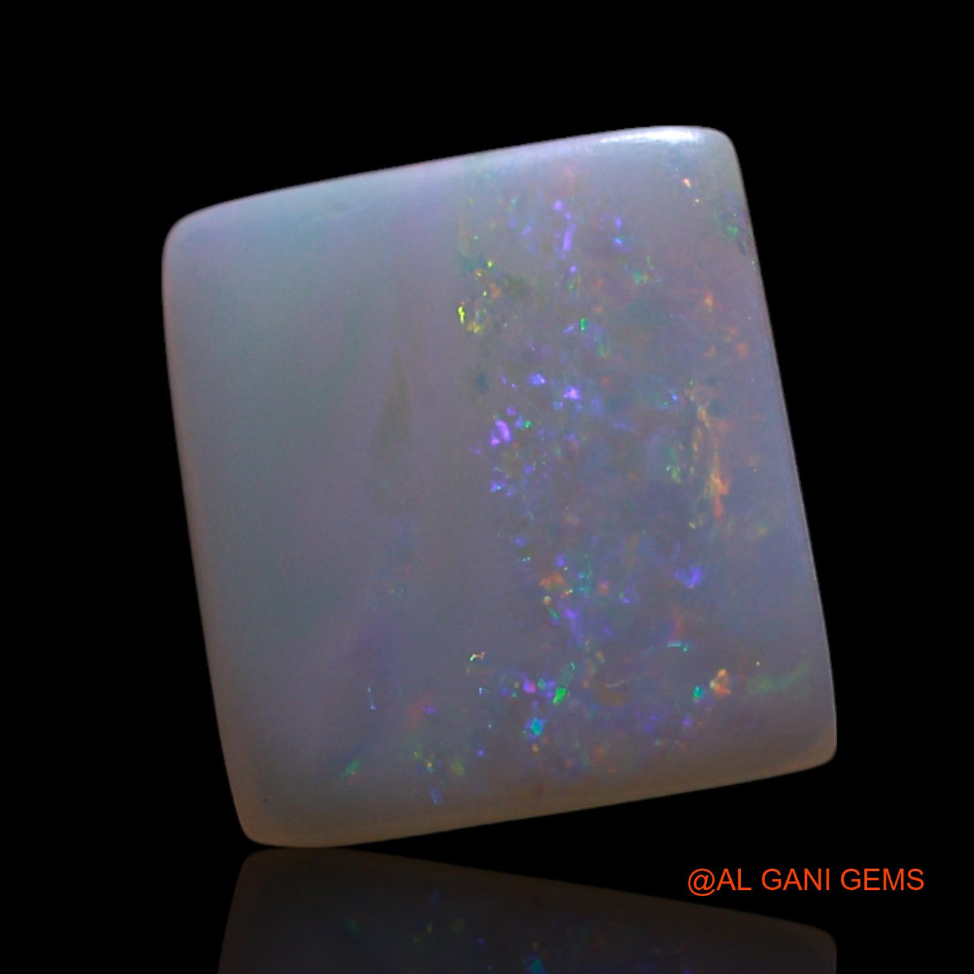 1.20 Cts Natural Australian Fire Opal Loose Gemstone Square Cabochon 9x8x2 mm AG-733