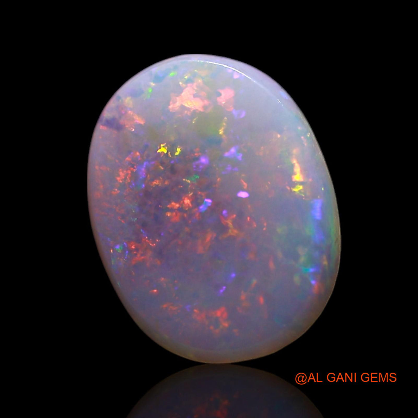 0.90 Cts Natural Australian Fire Opal Oval Cabochon Loose Gemstone For Jewelry 10x8x1 mm AG-735