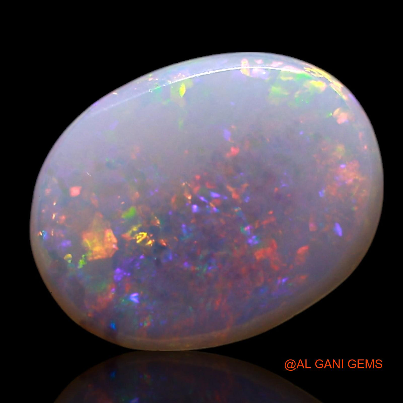 0.90 Cts Natural Australian Fire Opal Oval Cabochon Loose Gemstone For Jewelry 10x8x1 mm AG-735