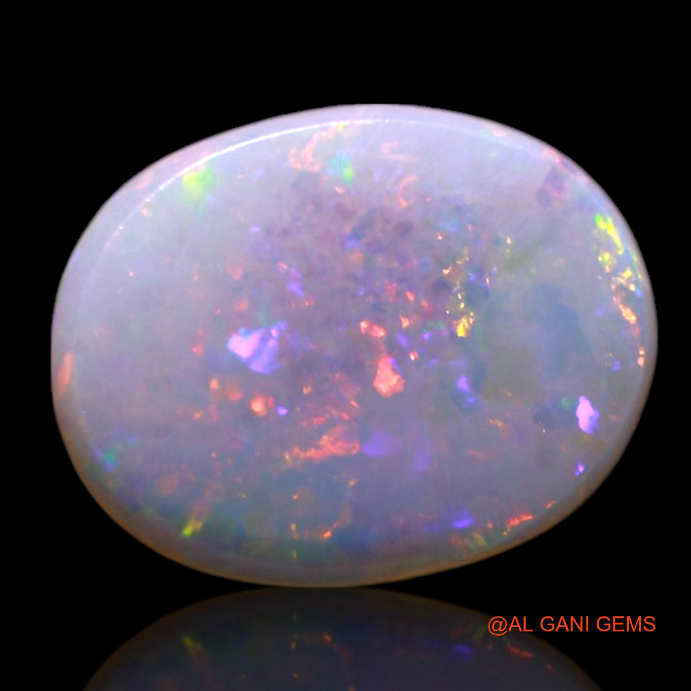 0.90 Cts Natural Australian Fire Opal Oval Cabochon Loose Gemstone For Jewelry 10x8x1 mm AG-735