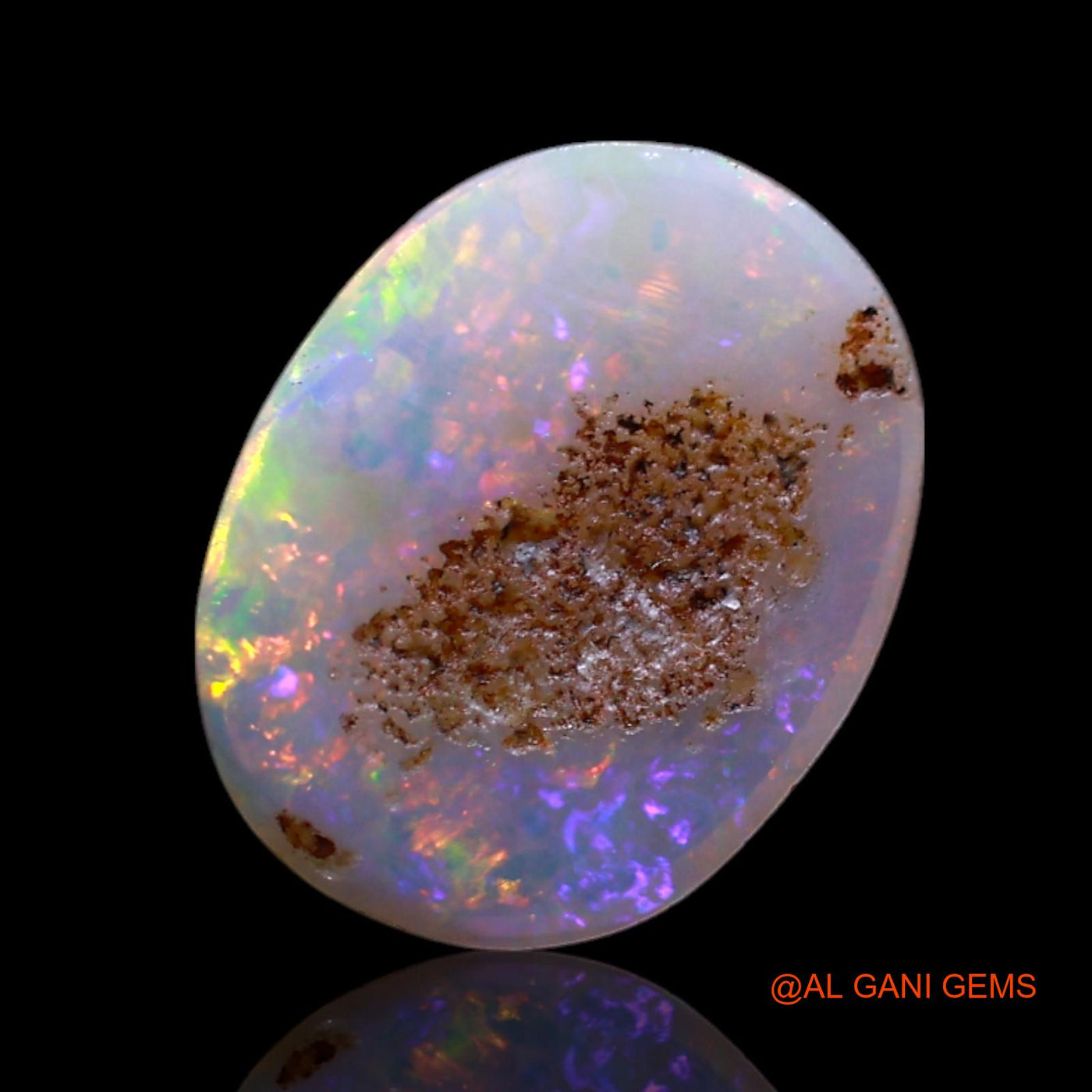 0.90 Cts Natural Australian Fire Opal Oval Cabochon Loose Gemstone For Jewelry 10x8x1 mm AG-735