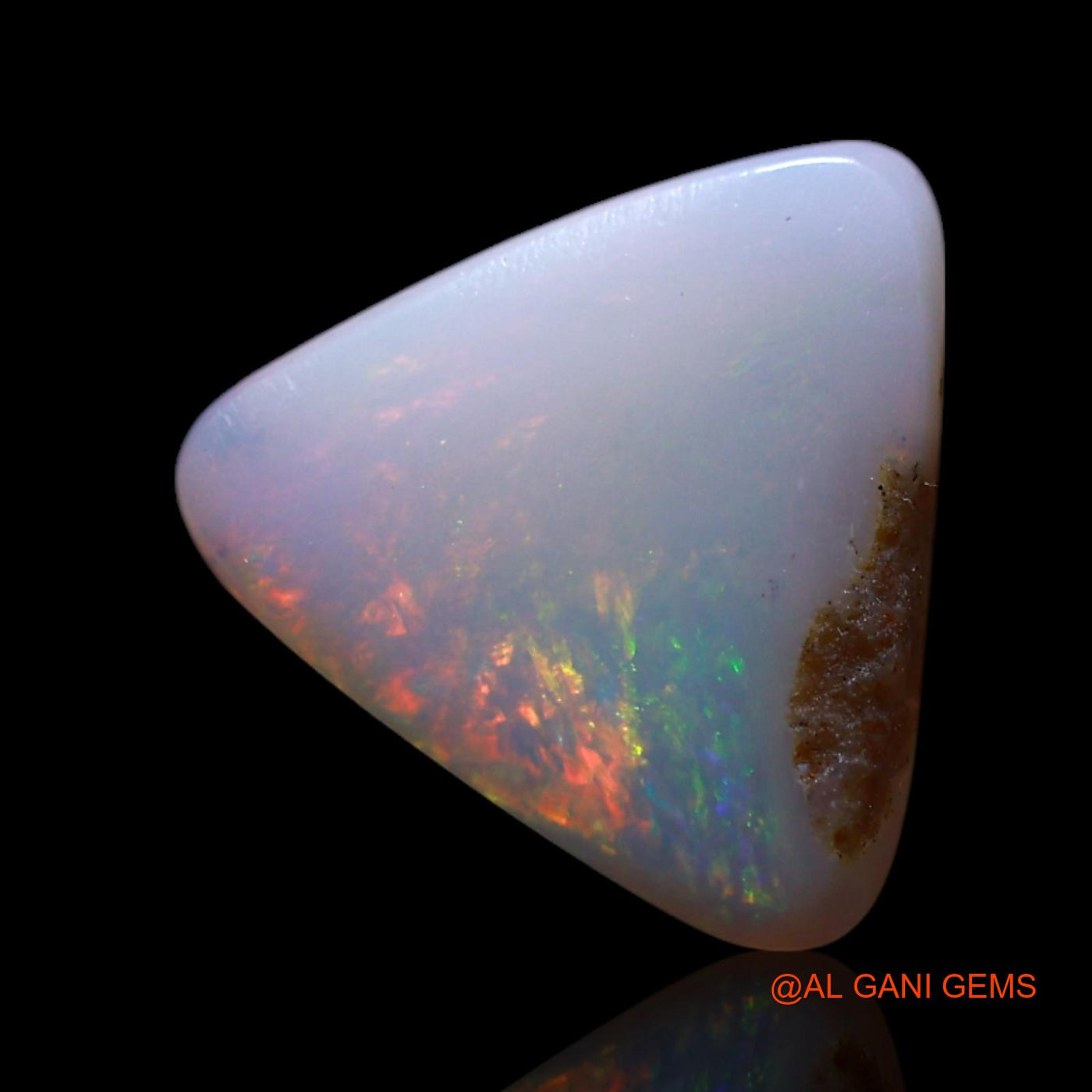 Natural Fire Opal Gemstone 1.50 Cts Loose Trillion Cabochon From Australia 9x9x3 mm AG-736