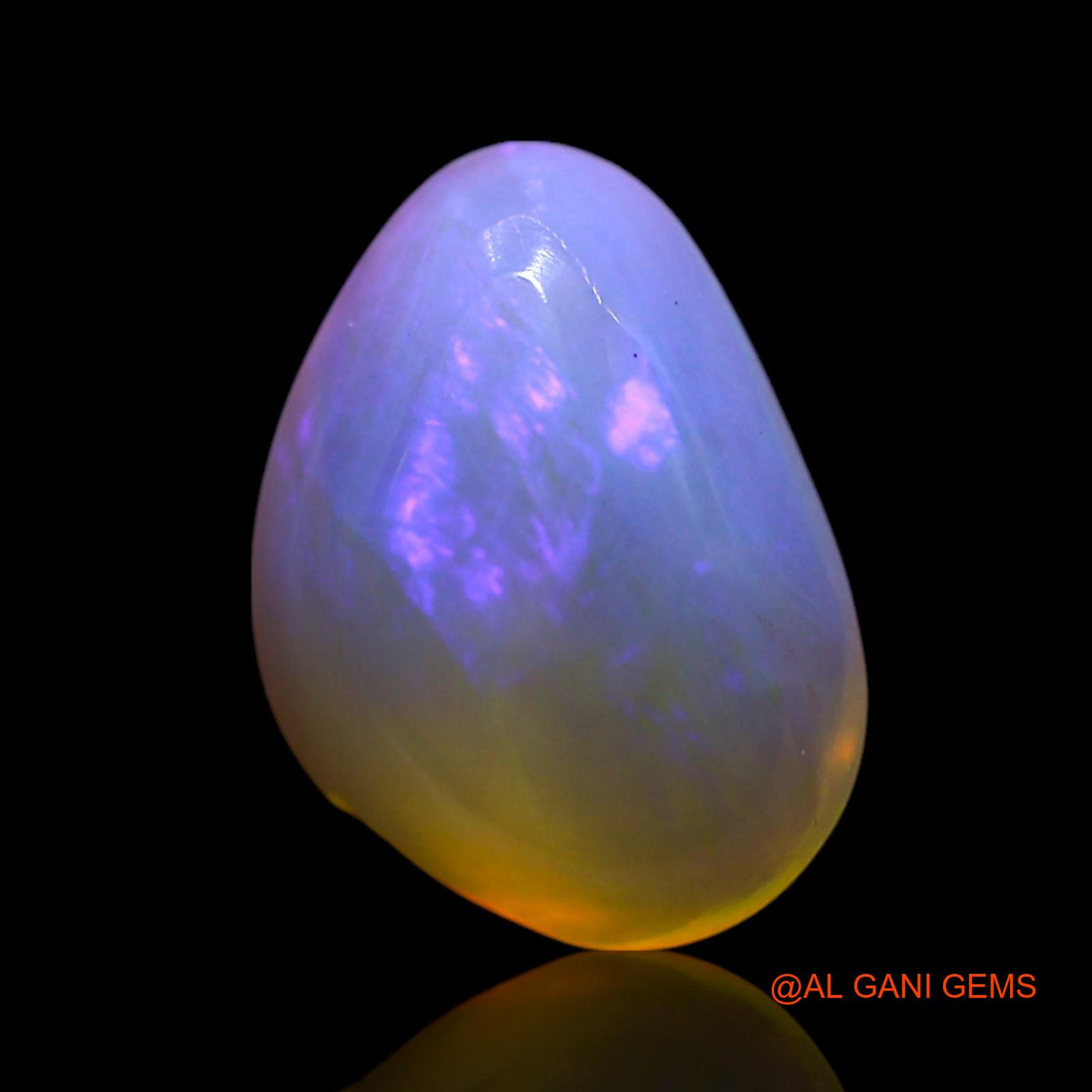 2.00 Cts Natural Australian Fire Opal Fancy Cabochon Loose Gemstone For Jewelry 11x7x4 mm AG-737