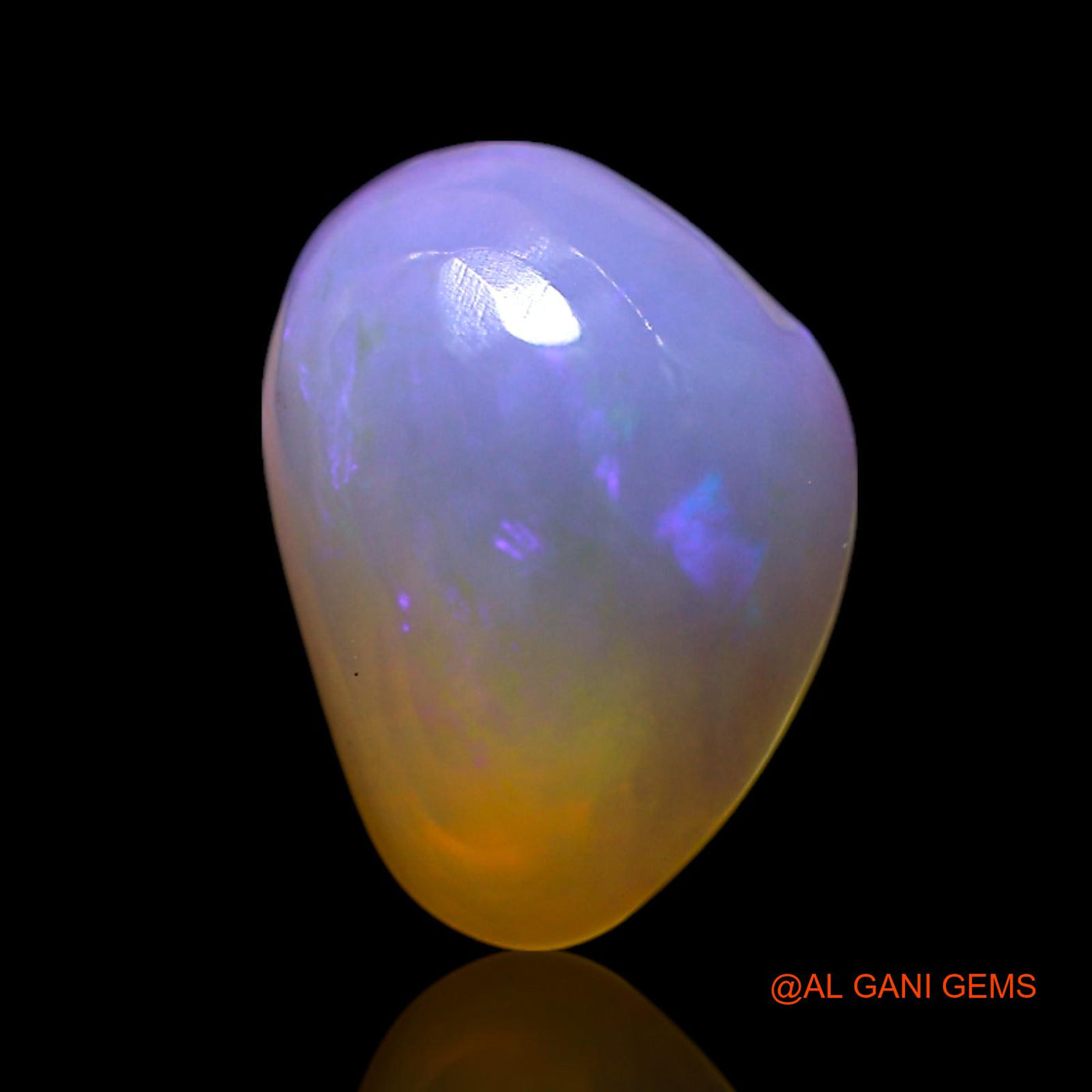 2.00 Cts Natural Australian Fire Opal Fancy Cabochon Loose Gemstone For Jewelry 11x7x4 mm AG-737