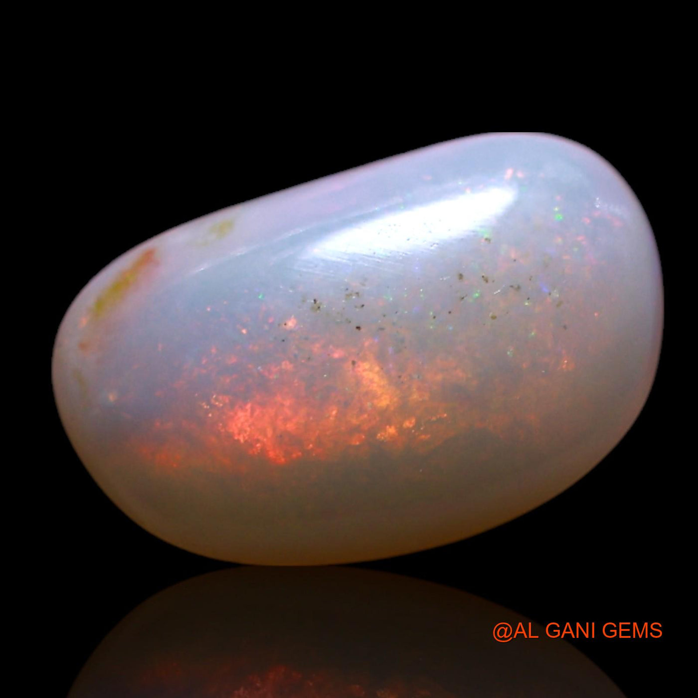 1.50 Cts Natural Australian Fire Opal Loose Gemstone Oval Cabochon 10x6x3 mm AG-738