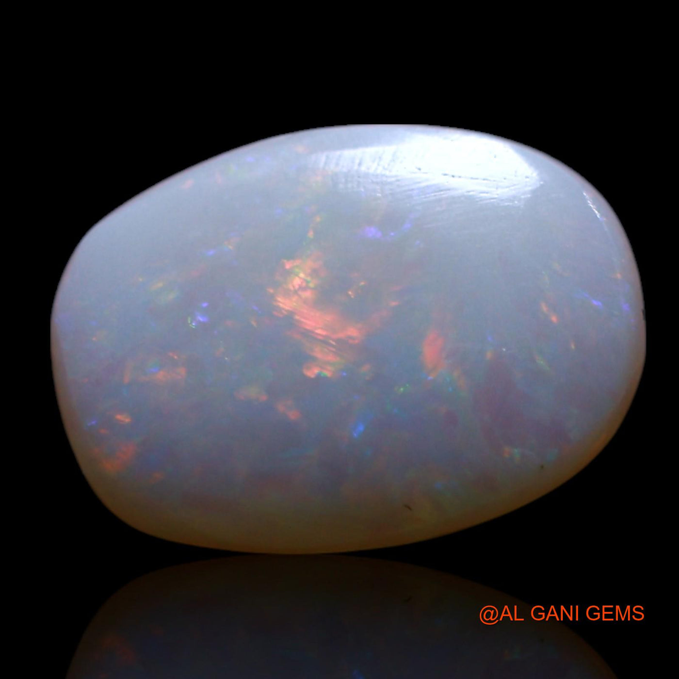 Natural Untreated Fire Opal Loose Gemstone Oval Cabochon From Australia 1.00 Cts 10x7x2 mm AG-739