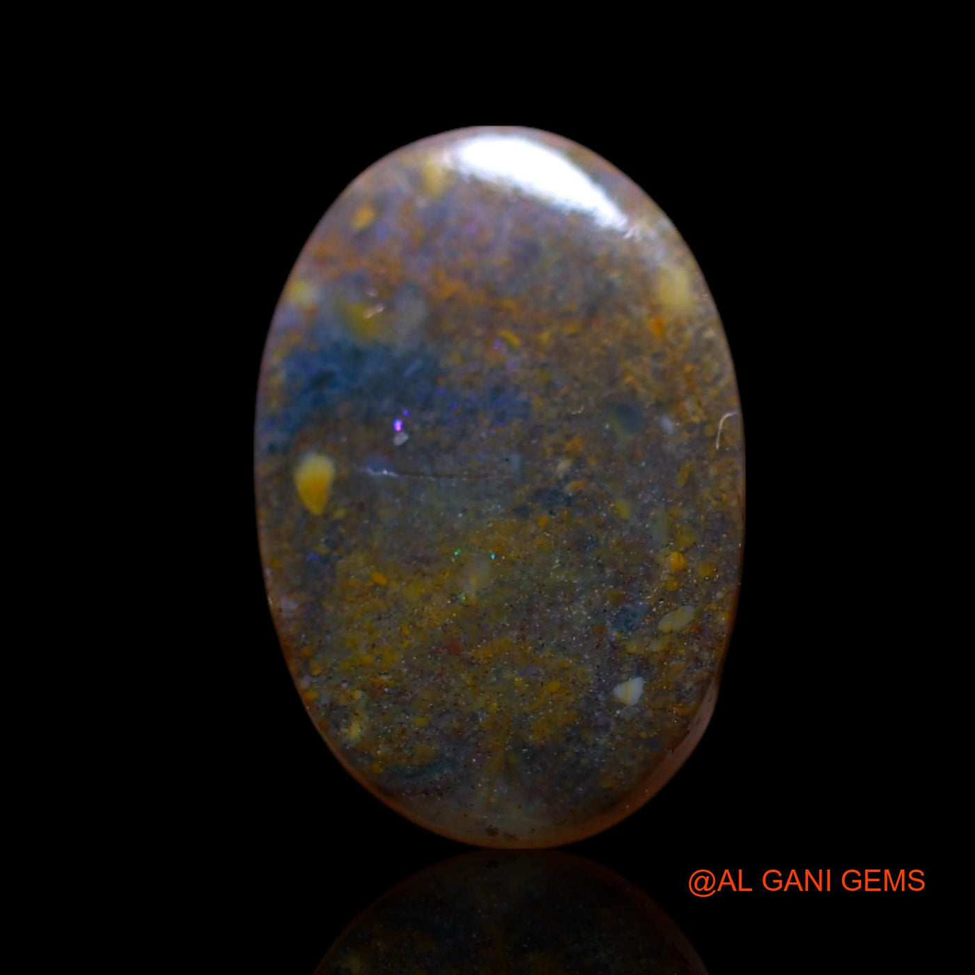 1.30 Cts Natural Australian Fire Opal Loose Gemstone Oval Cabochon 10x6x3 mm AG-740