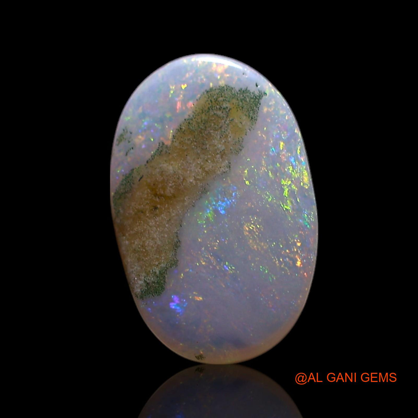 0.90 Cts Unheated Australian Fire Opal Loose Gemstone Oval Cabochon Natural 9x6x2 mm AG-745