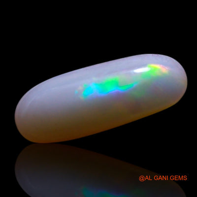 Natural Untreated Fire Opal Loose Gemstone Fancy Cabochon From Australia 0.75 Cts 10x4x2 mm AG-749