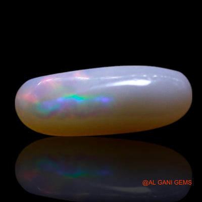 Natural Untreated Fire Opal Loose Gemstone Fancy Cabochon From Australia 0.75 Cts 10x4x2 mm AG-749