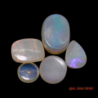 Natural Fire Opal Loose Gemstone Mix Shape Cabochon Australia 5 Pcs Wholesale Lot 3.00 Cts 4X4X1 TO 5X8X4 MM AG-751