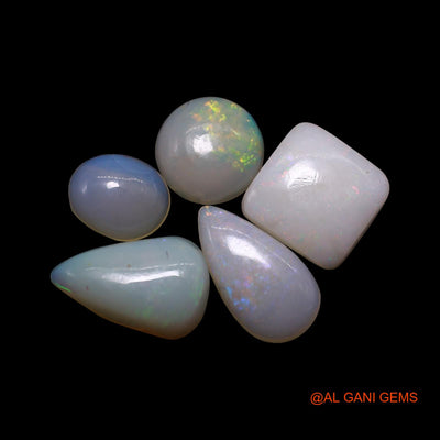 Natural Fire Opal Loose Gemstone Mix Shape Cabochon Australia 5 Pcs Wholesale Lot 2.00 Cts 4X6X2 TO 6X9X2 MM AG-753