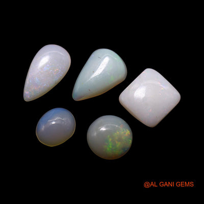 Natural Fire Opal Loose Gemstone Mix Shape Cabochon Australia 5 Pcs Wholesale Lot 2.00 Cts 4X6X2 TO 6X9X2 MM AG-753