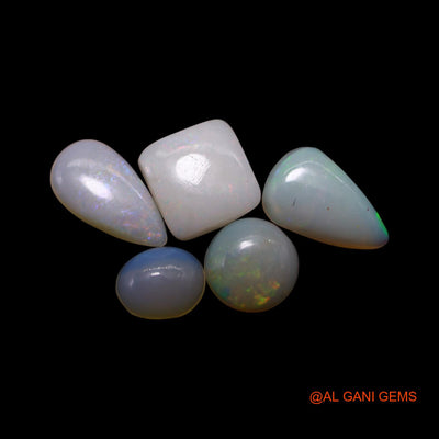 Natural Fire Opal Loose Gemstone Mix Shape Cabochon Australia 5 Pcs Wholesale Lot 2.00 Cts 4X6X2 TO 6X9X2 MM AG-753