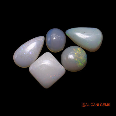 Natural Fire Opal Loose Gemstone Mix Shape Cabochon Australia 5 Pcs Wholesale Lot 2.00 Cts 4X6X2 TO 6X9X2 MM AG-753