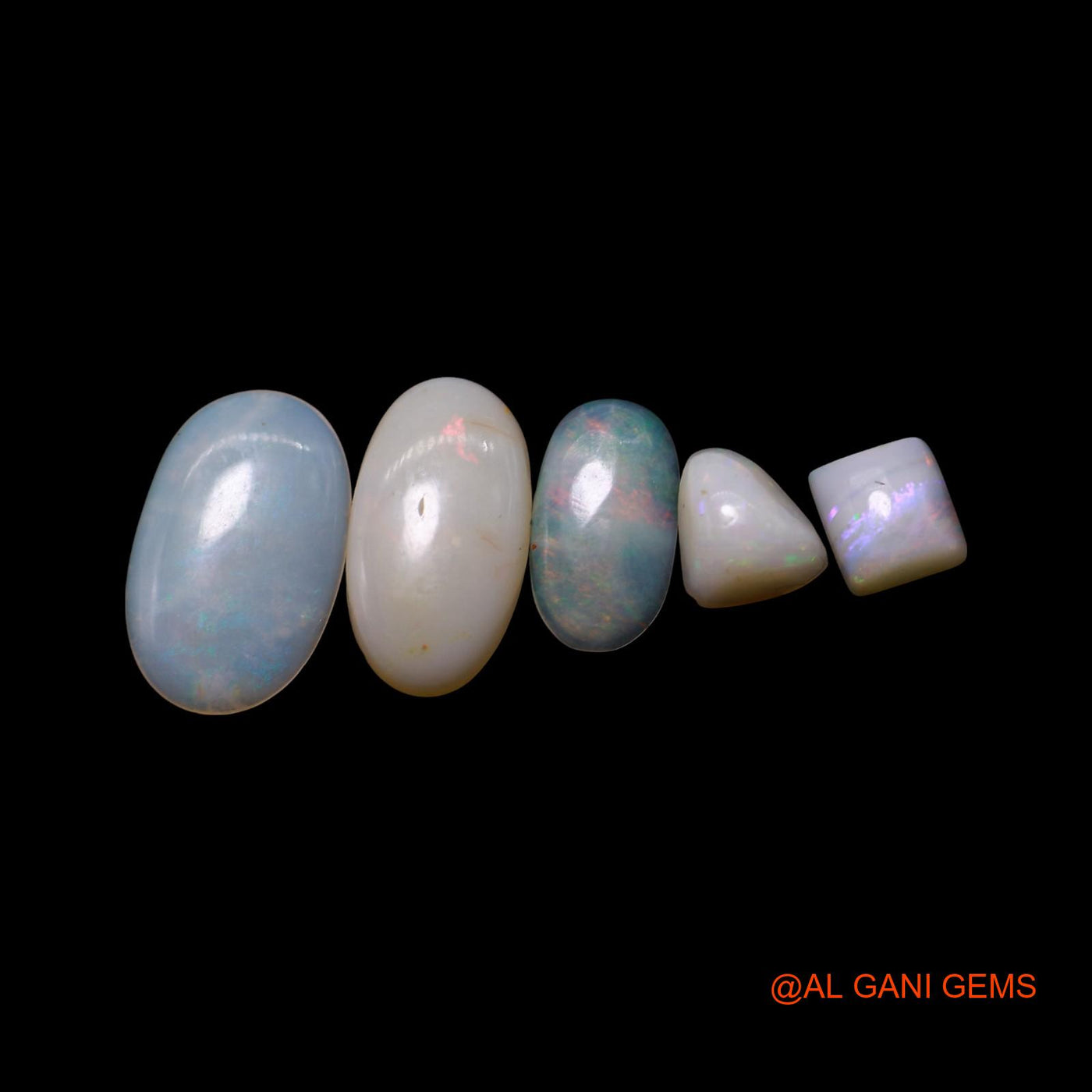 5 Pcs 4.00 Cts Natural Australian Fire Opal Loose Gemstone Mix Shape Cabochon Wholesale Lot 4X5X2 TO 7X12X2 MM AG-754