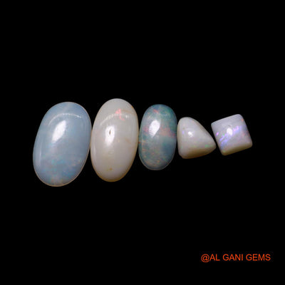 5 Pcs 4.00 Cts Natural Australian Fire Opal Loose Gemstone Mix Shape Cabochon Wholesale Lot 4X5X2 TO 7X12X2 MM AG-754