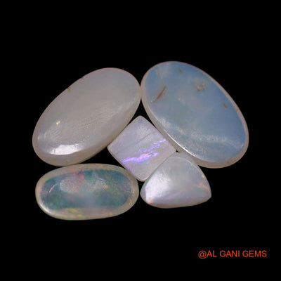 5 Pcs 4.00 Cts Natural Australian Fire Opal Loose Gemstone Mix Shape Cabochon Wholesale Lot 4X5X2 TO 7X12X2 MM AG-754