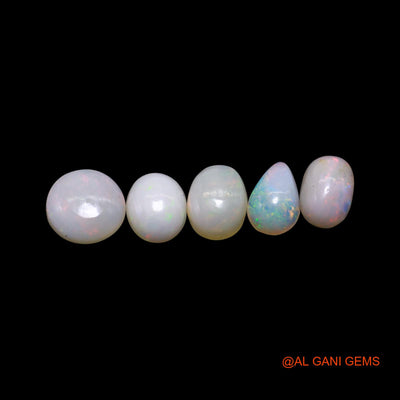 5 Pcs 3.00 Cts Natural Australian Fire Opal Loose Gemstone Mix Shape Cabochon Wholesale Lot 4X6X2 TO 7X7X2 MM AG-755
