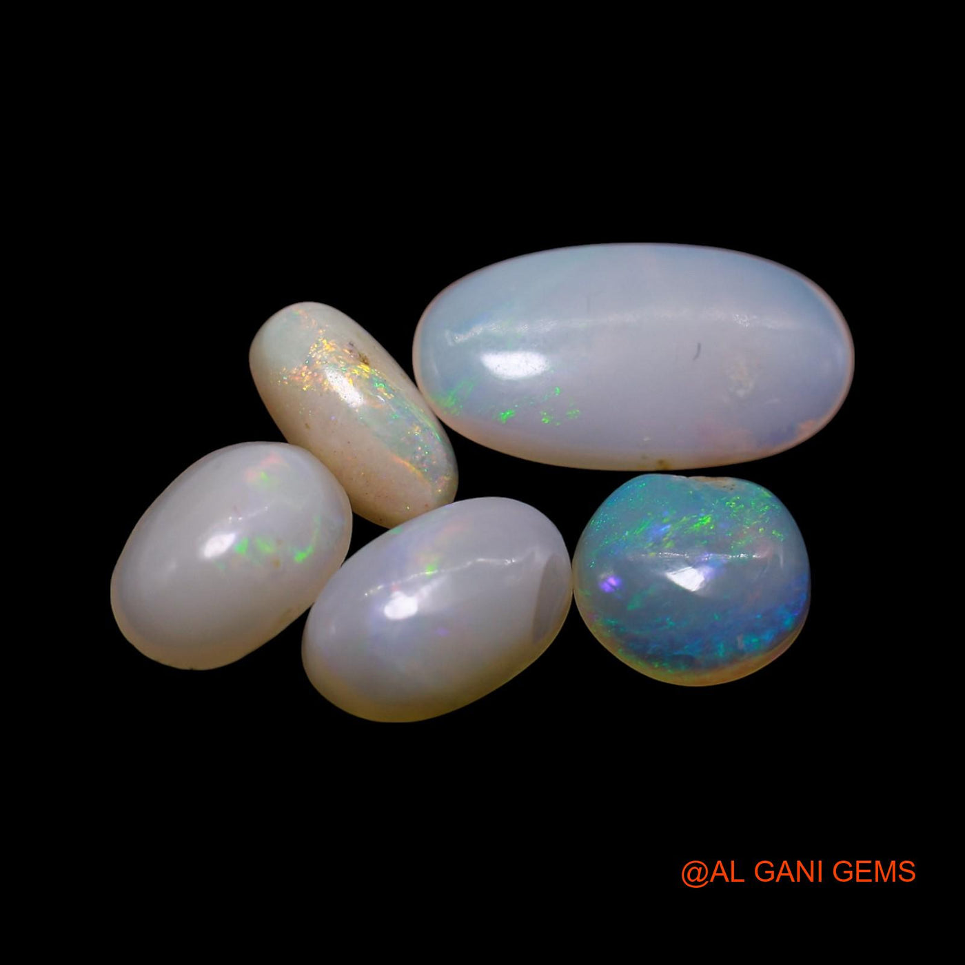 3.00 Cts Natural Australian Fire Opal Mix Shape Cabochon 5 Pcs Wholesale Lot Loose Gemstone 3X7X2 TO 6X12X2 MM AG-756
