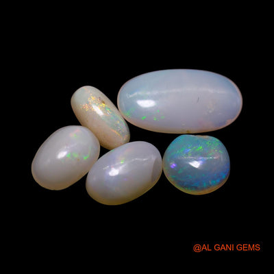 3.00 Cts Natural Australian Fire Opal Mix Shape Cabochon 5 Pcs Wholesale Lot Loose Gemstone 3X7X2 TO 6X12X2 MM AG-756