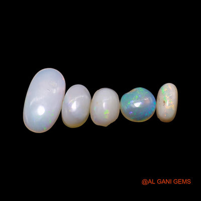 3.00 Cts Natural Australian Fire Opal Mix Shape Cabochon 5 Pcs Wholesale Lot Loose Gemstone 3X7X2 TO 6X12X2 MM AG-756