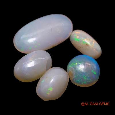 3.00 Cts Natural Australian Fire Opal Mix Shape Cabochon 5 Pcs Wholesale Lot Loose Gemstone 3X7X2 TO 6X12X2 MM AG-756