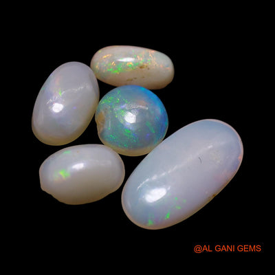 3.00 Cts Natural Australian Fire Opal Mix Shape Cabochon 5 Pcs Wholesale Lot Loose Gemstone 3X7X2 TO 6X12X2 MM AG-756